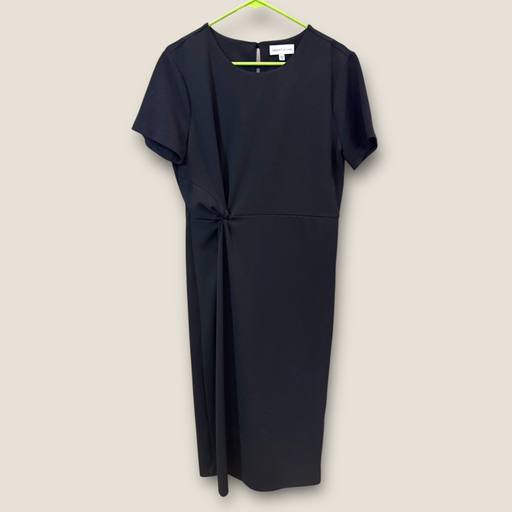 Gibson Latimer Black shift Midi Dress Large